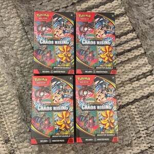 4 x Pokemon Mega Evolution Chaos Rising Booster Bundle Box - Sealed